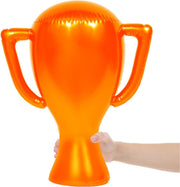 10x Oranje opblaasbare kampioen cup 45 cm - Oranje artikelen voor Ek/ Wk voetbal