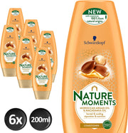 Schwarzkopf  Nature Moments Moroccan Argan Oil & Macadamia Oil Conditioner - 200 ml - 6 stuks - Voordeelverpakking
