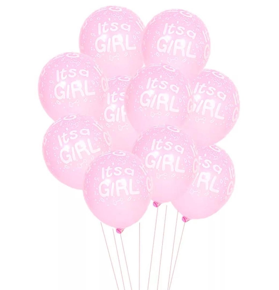 Roze Ballonnen Set 15 stuks - It's a Girl - Gratis Ballonslinger - Babyshower - Kraam Cadeau - Geboorte - Hoera een Meisje