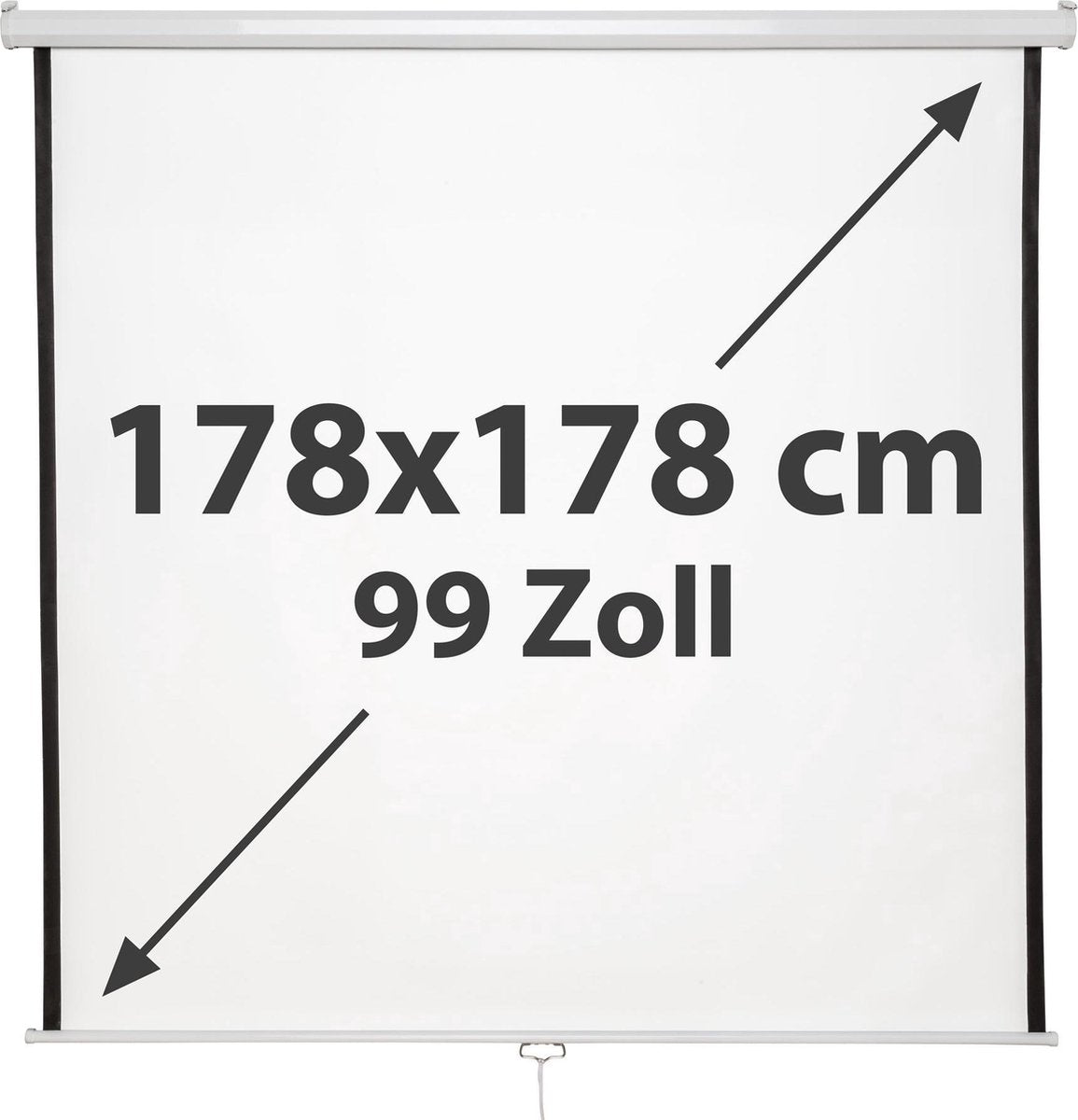 TecTake -  beamerscherm 99 inch - oprolbaar - 402082