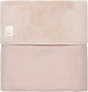 Koeka Wiegdeken teddy Riga - grey pink 75x100cm
