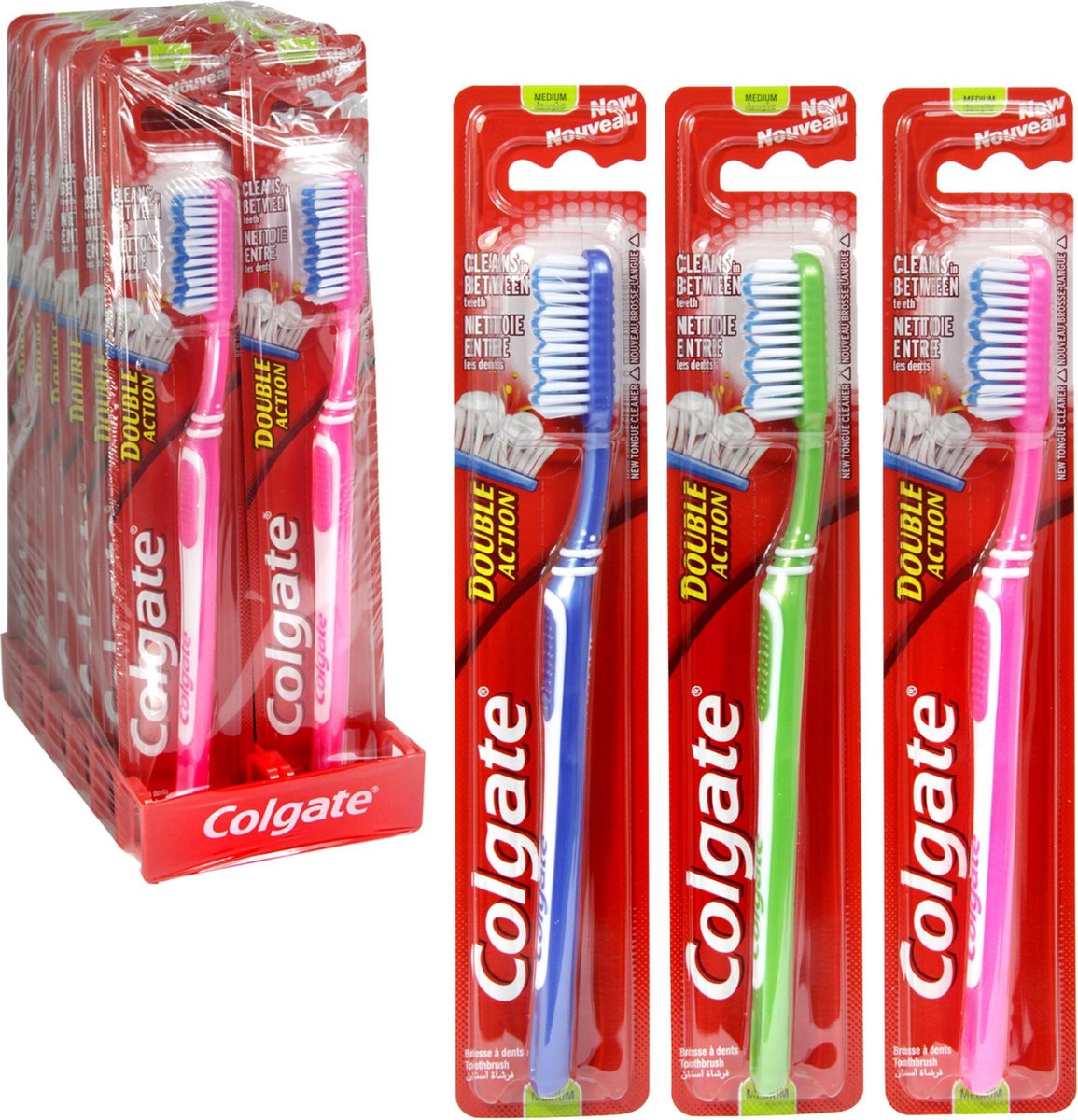 12x Colgate Double Action tandenborstel