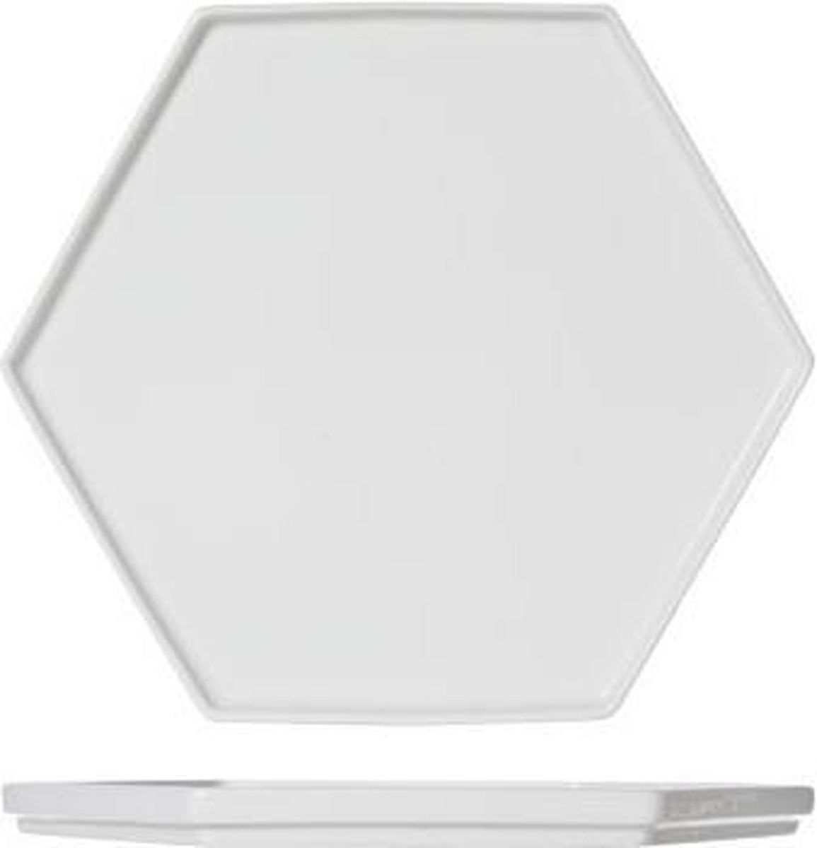 Hive 6-hoekig XL Dinerbord - Dienbord - 28x24cm