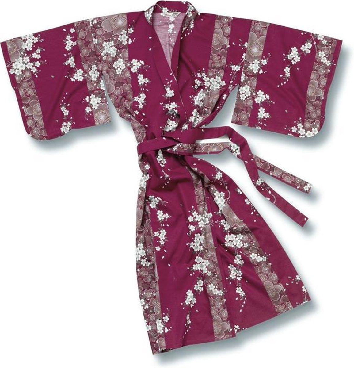 Traditionele Japanse Kimono Yukata Sakura Rood 100% katoen