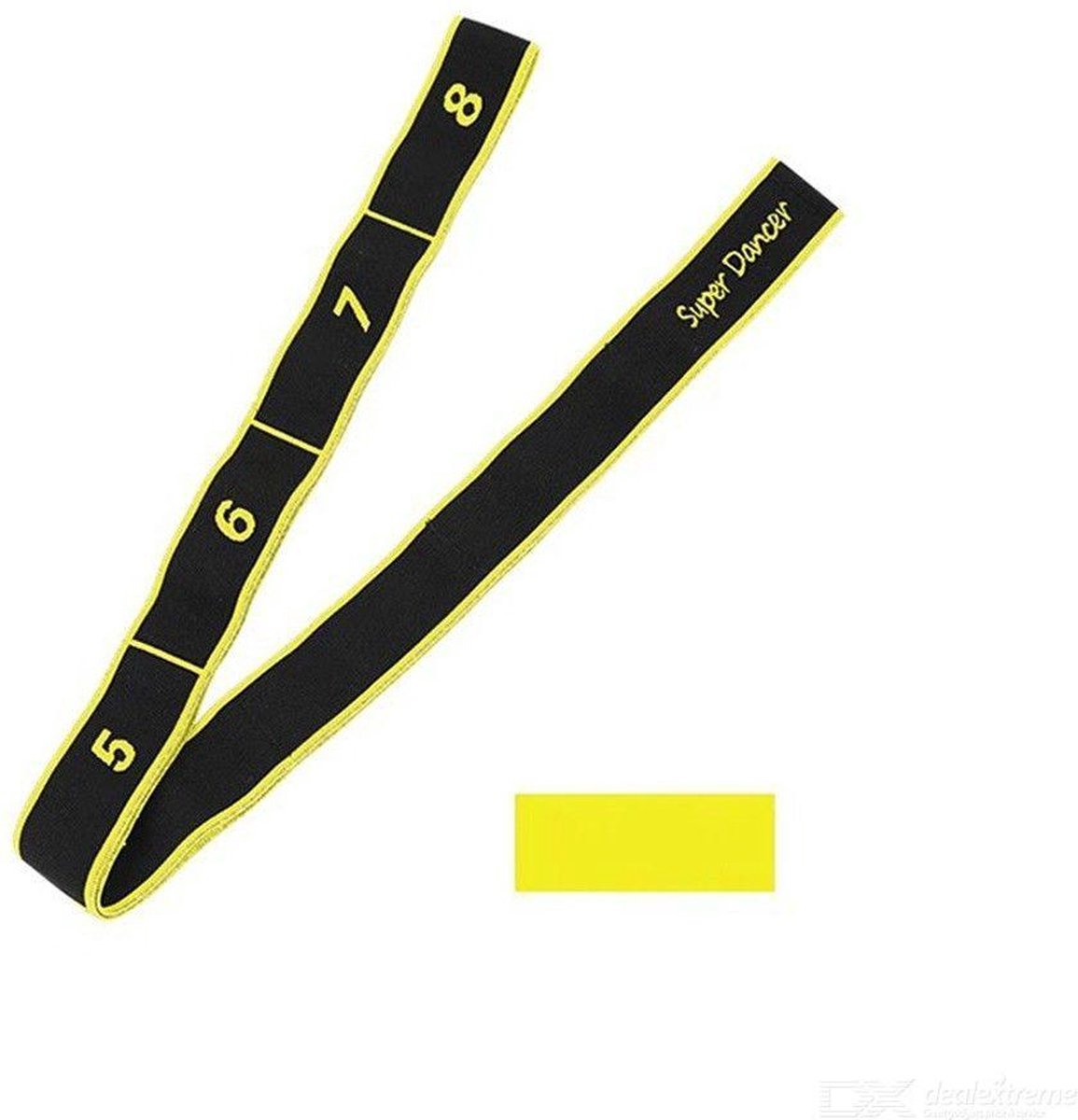 Fitness Yoga Pilates elastische weerstandsband met nummers slijtvast extra stevig