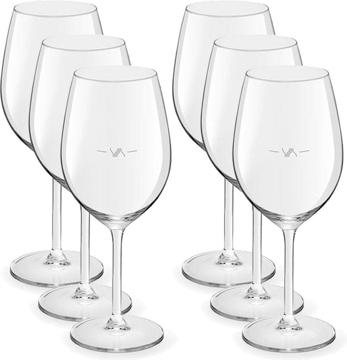 12x Wijnglazen voor rode wijn 530 ml Esprit - 53 cl - Rode wijn glazen met maatstreep - Wijn drinken - Wijnglazen van glas