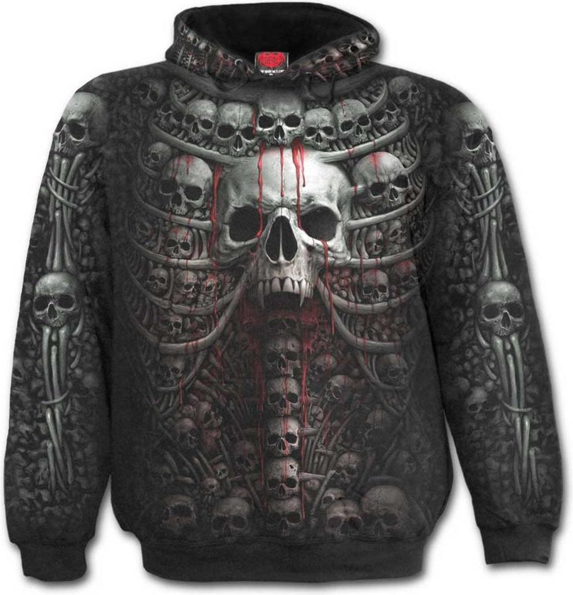Spiral Hoodie/trui -XXL- DEATH RIBS Zwart