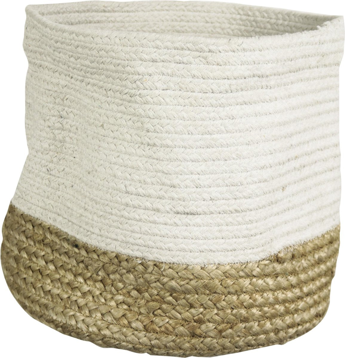Jute mand ø30x30cm Wit/Naturel
