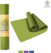 Eco Yoga Mat - Inclusief Draagriem - Anti Slip - Extra Dik (6 mm) - 183 x 61 x 0