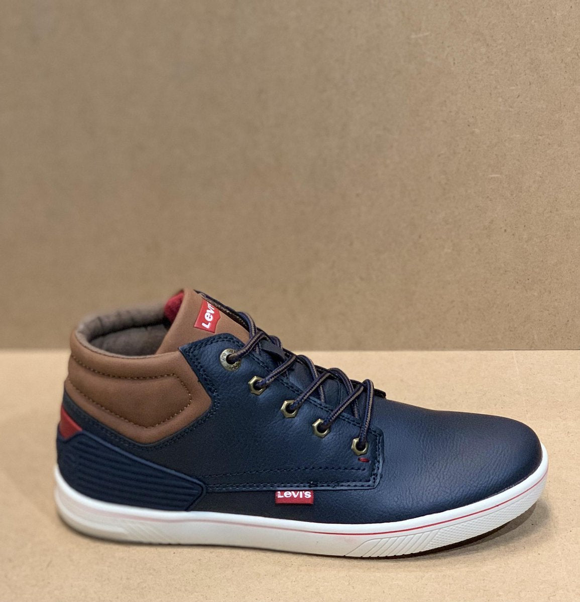 LEVIS'S PORTLAND SNEAKERS NAVY BROWN shoe sizes 38