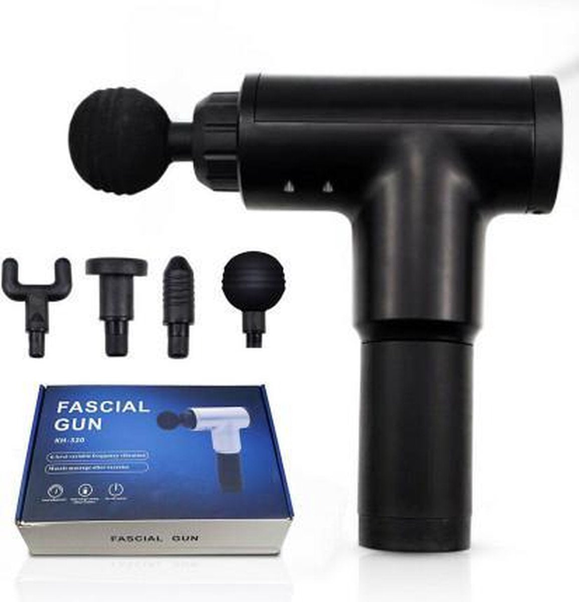 Massage Gun - Zelfmassage - Spierontspanning - Massageapparaat - Spierherstel - 4 Opzetstukken | Sports4You