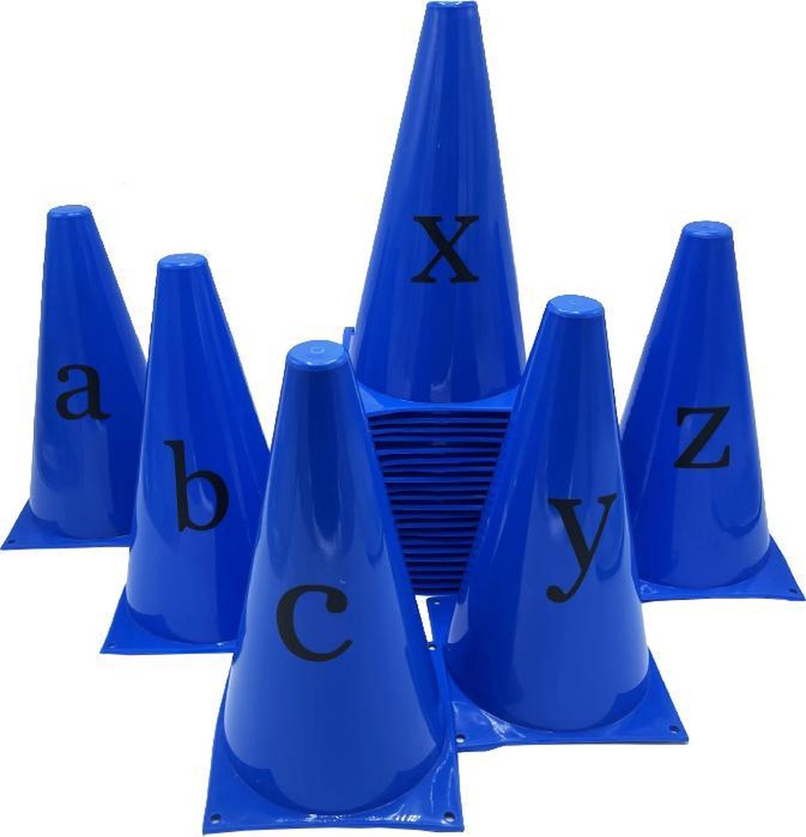 Pionnen Set Alfabet - 26 delig - A t/m Z BLAUW