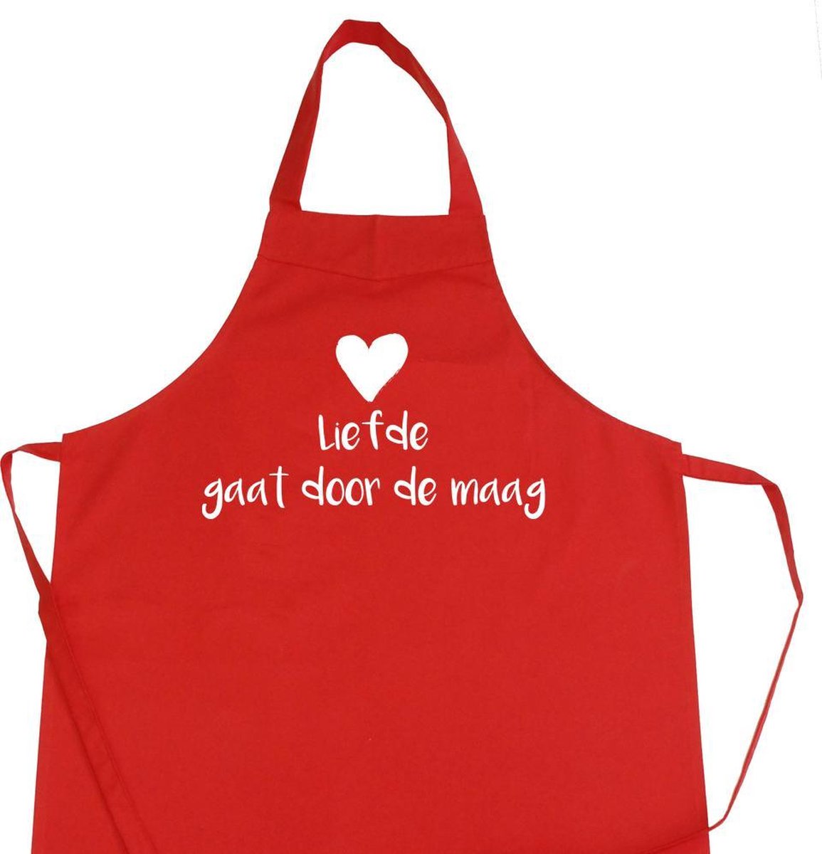 Moederdag Kookschort rood | Liefde gaat door de maag