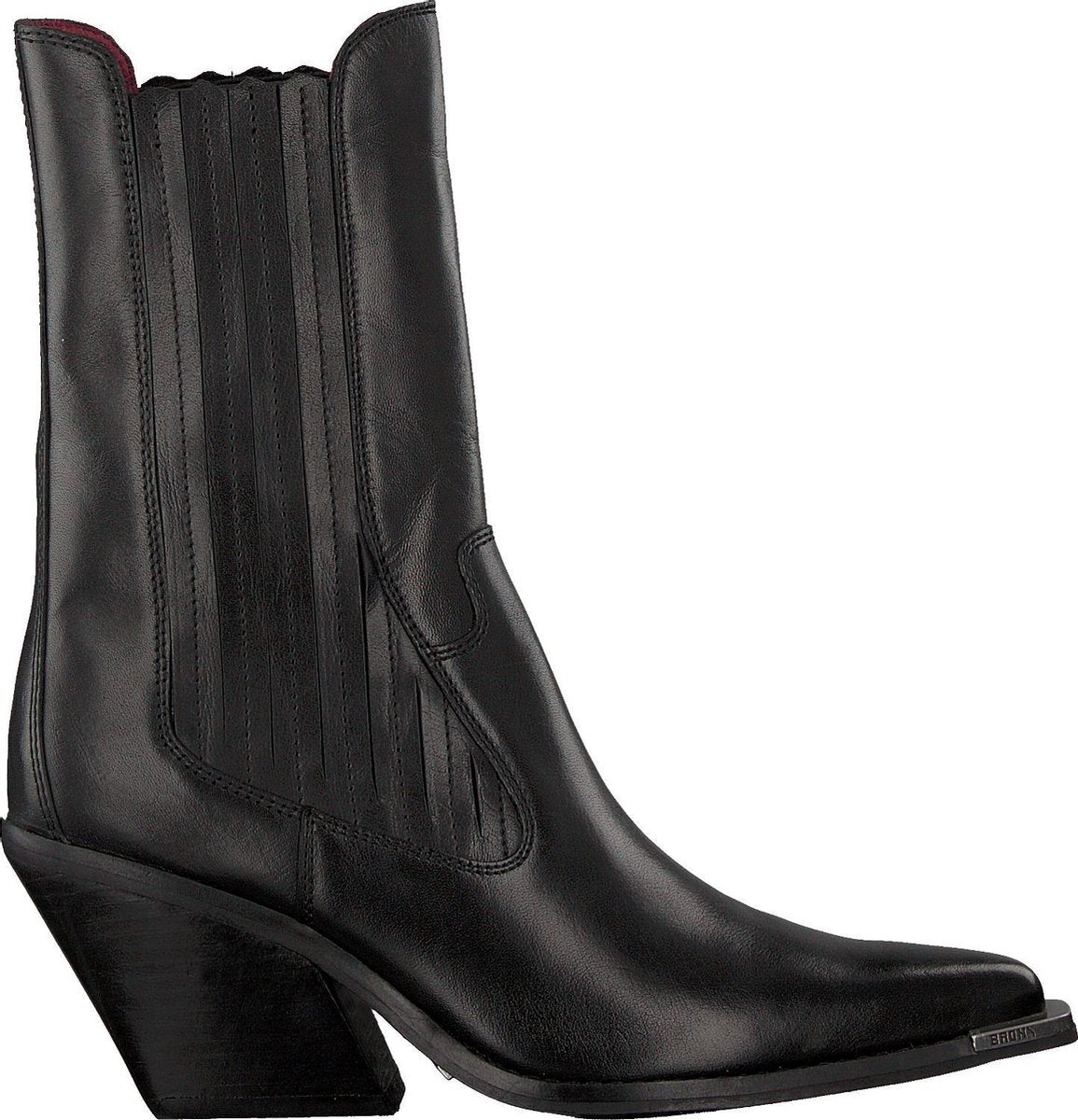 Bronx Low-kole 34159 Enkellaarsjes - Enkelboots - Dames - Zwart - Maat 40