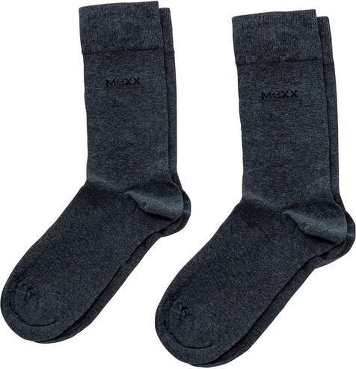 Mexx sokken herensokken zwart 2-pack 43-46