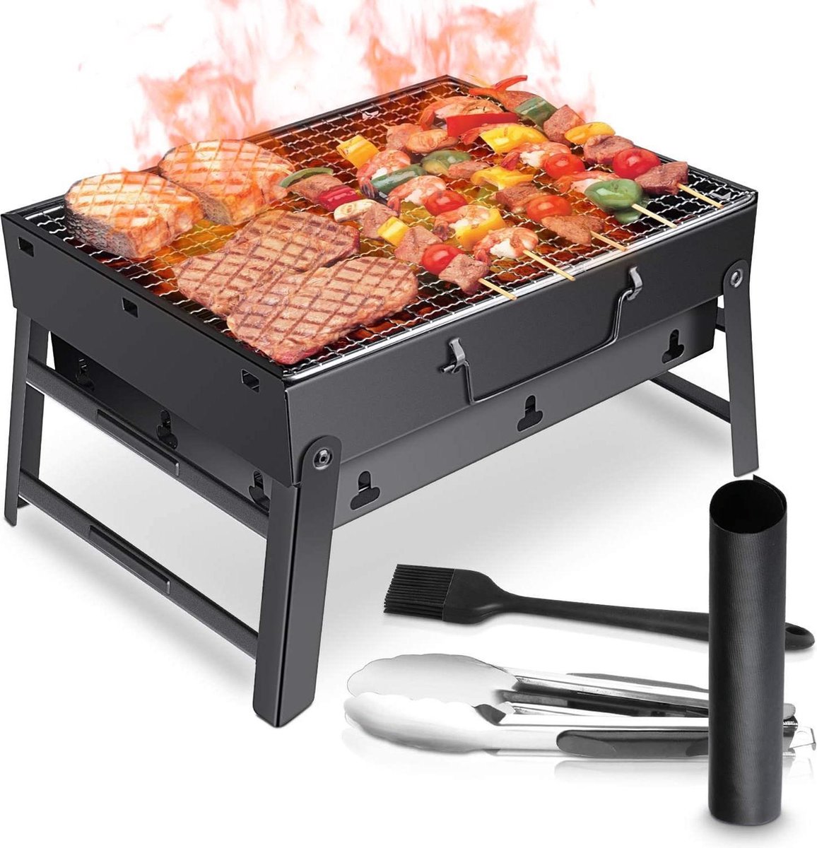 Barbecue | Houtskool | Grill | Draagbaar | Inklapbaar | Staal