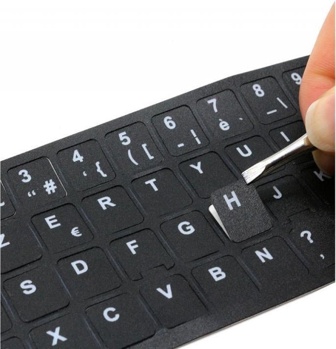 Azerty Belgie Frans Keyboard sticker. Universeel en makkelijk aan te brengen. Stickers voor een Belgisch toetsenbord / klavier
