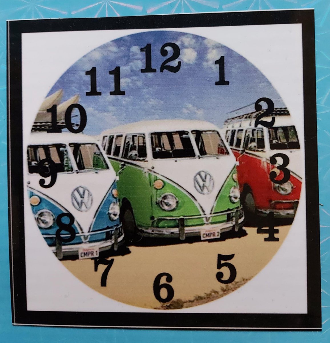 Diamond painting klok - VW busjes