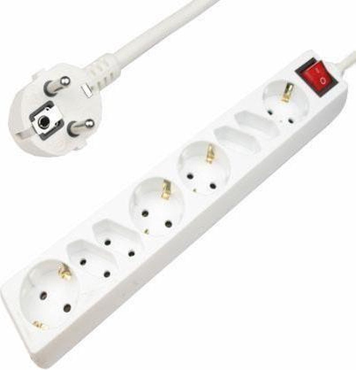 Techtube Pro - Stekkerdoos 8 voudig - Wit - 1.8 meter
