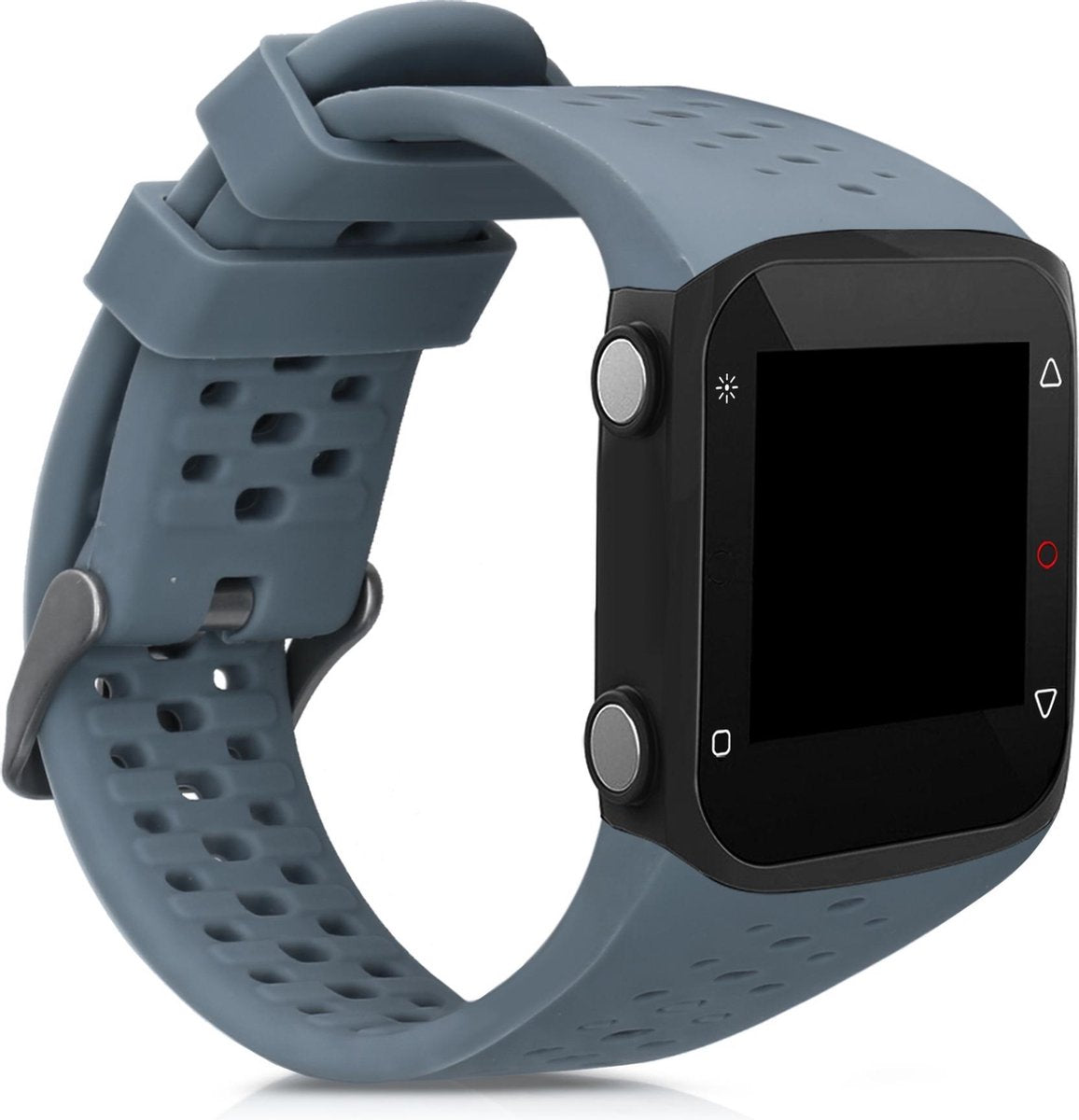 kwmobile horlogeband voor Polar M400 / M430 - siliconen armband voor fitnesstracker - donkergrijs