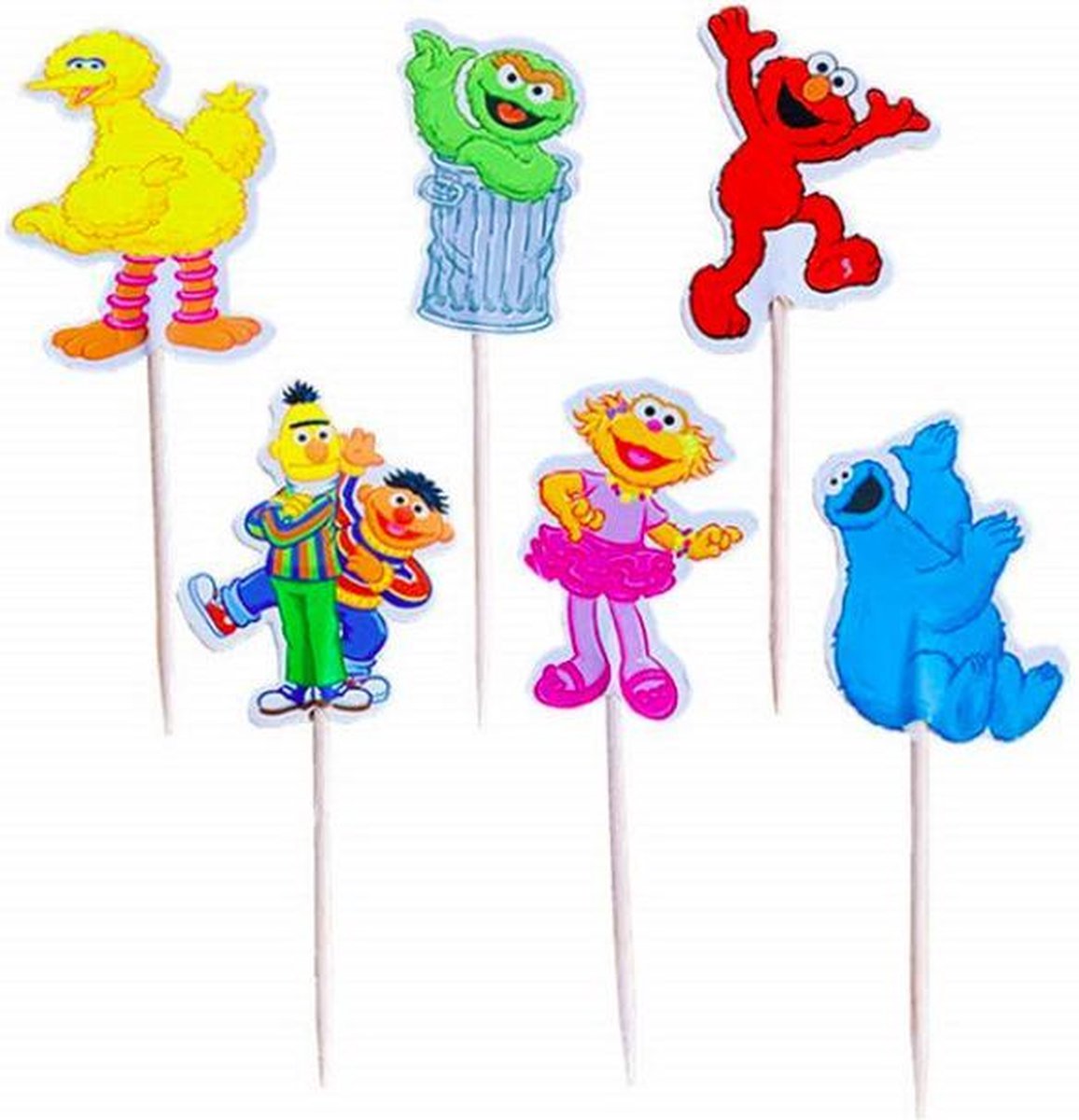 ProductGoods - 24 Leuke cocktailprikkers Sesamstraat | Sesamstraat | Verjaardag | Sateprikkers | Traktatie | Feest | Prikkers