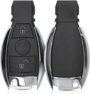 kwmobile autosleutelcover voor Mercedes Benz 2-knops autosleutel (alleen Keyless Go) - vervangende sleutelbehuizing - zonder transponder - zwart