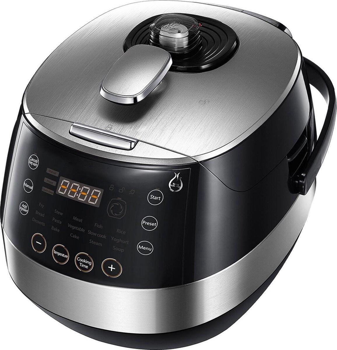 Multicooker Pressure - Igia Hippo - 5 Liter - Zwart/Zilver