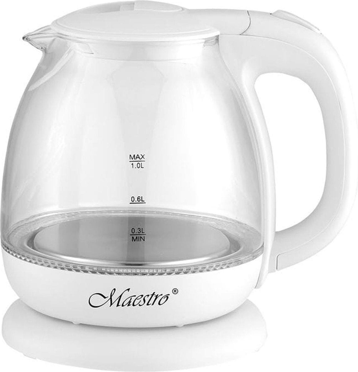 Verlichte elektrische waterkoker 1L Maestro MR055 - wit