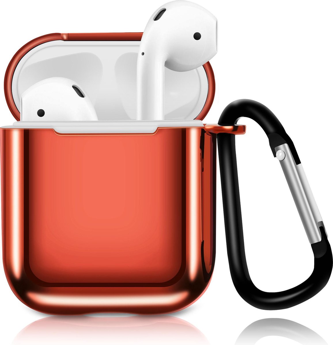 AirPods Hoesje – Metallic Soft Case – Rood
