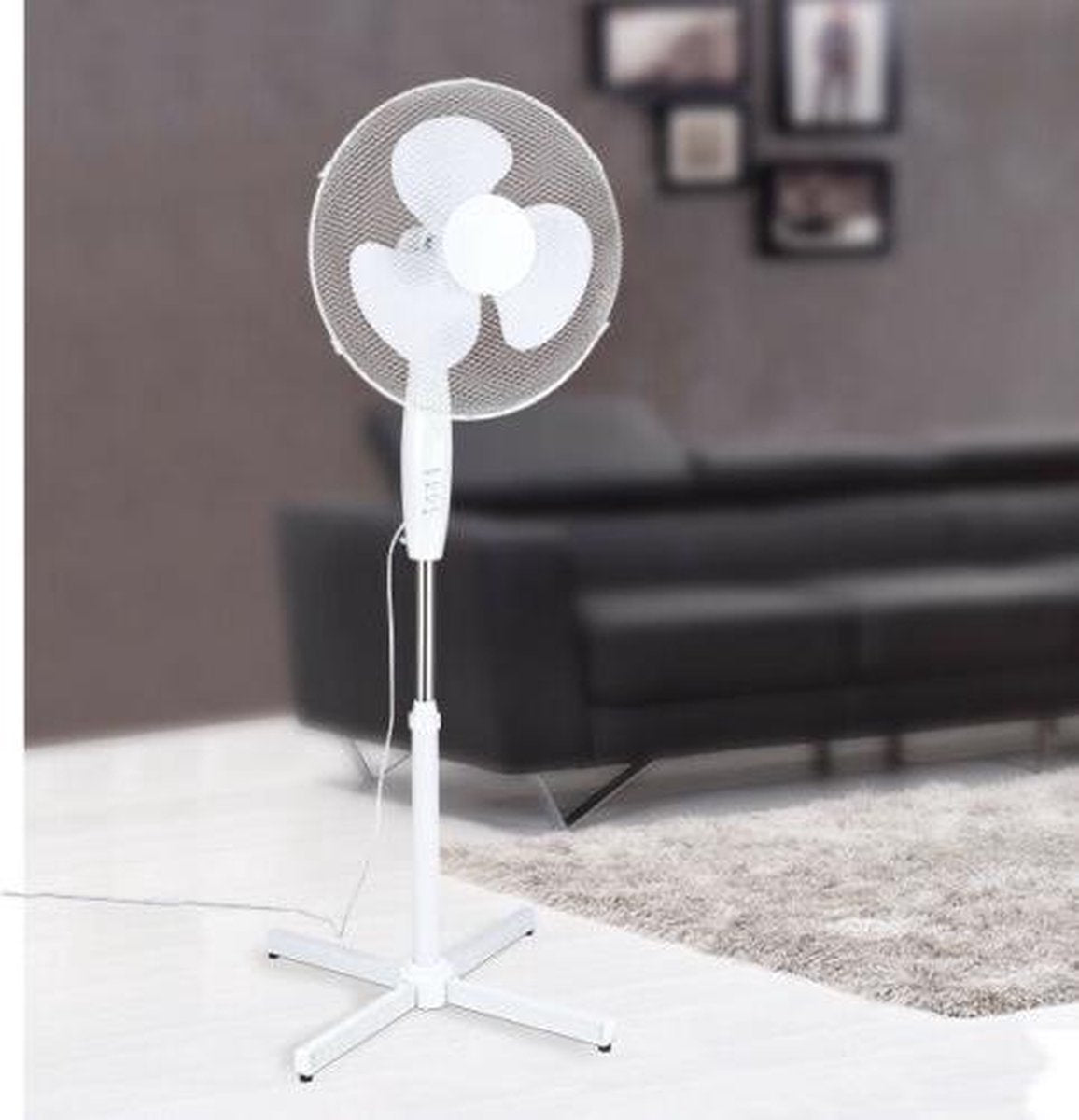 Stand ventilator - wit - 125 cm