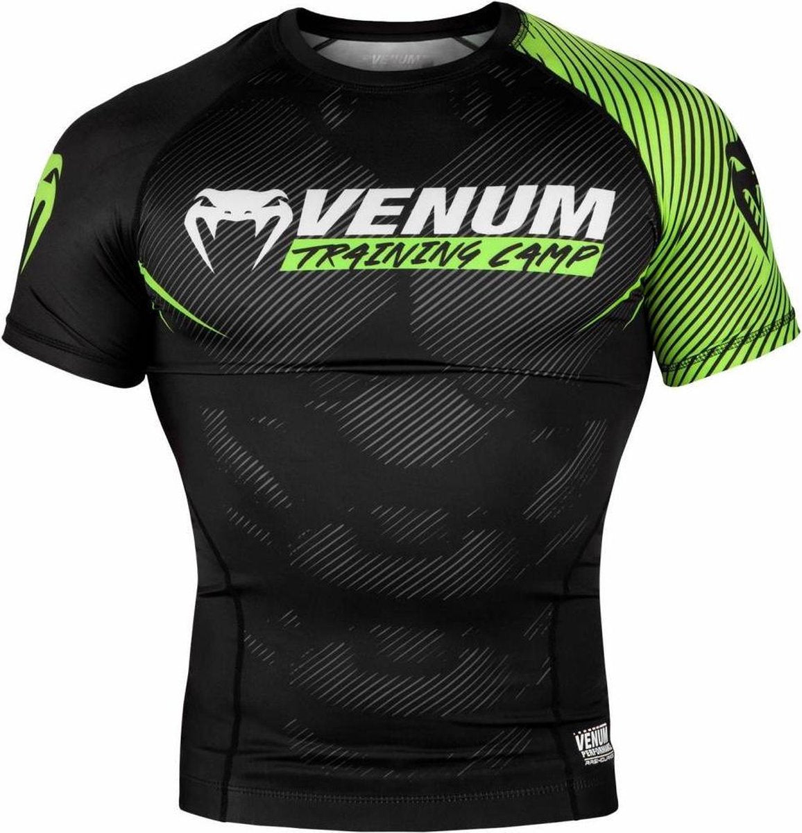 Venum Training Camp 2.0 Rash Guards S/S Zwart Neo Geel Kies uw maat: M