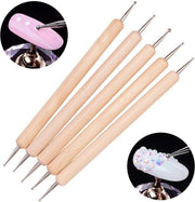 Dotting Tools - Set 5 Stuks - Nailart - Houten Stip Stokken-Dot Painting Set- Met cadeauverpakking zoals afgebeeld-DIY-Hout