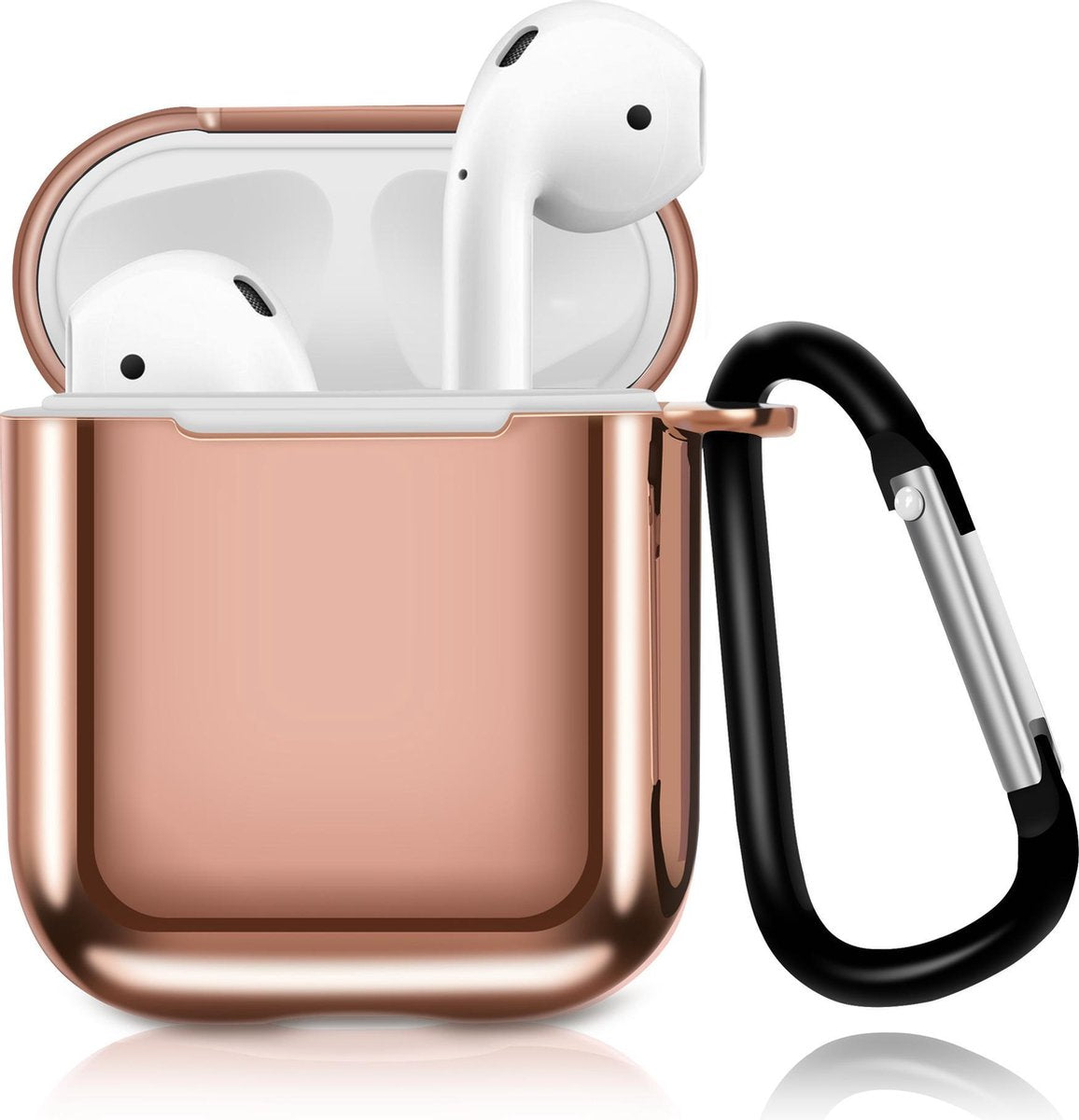AirPods Hoesje – Metallic Soft Case – Rose Goud