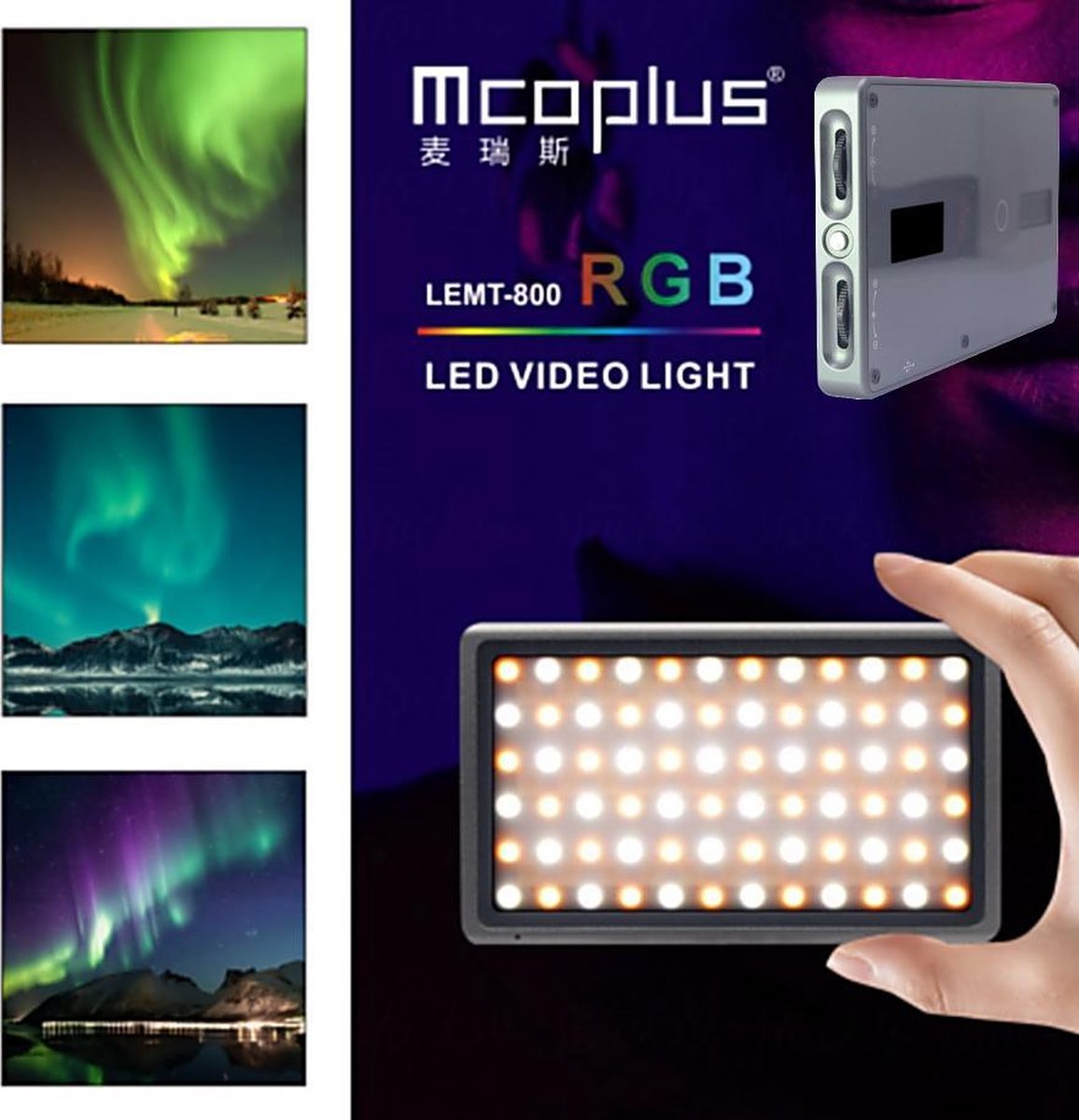McoPlus LEMT-800 Mini RGB LedLight