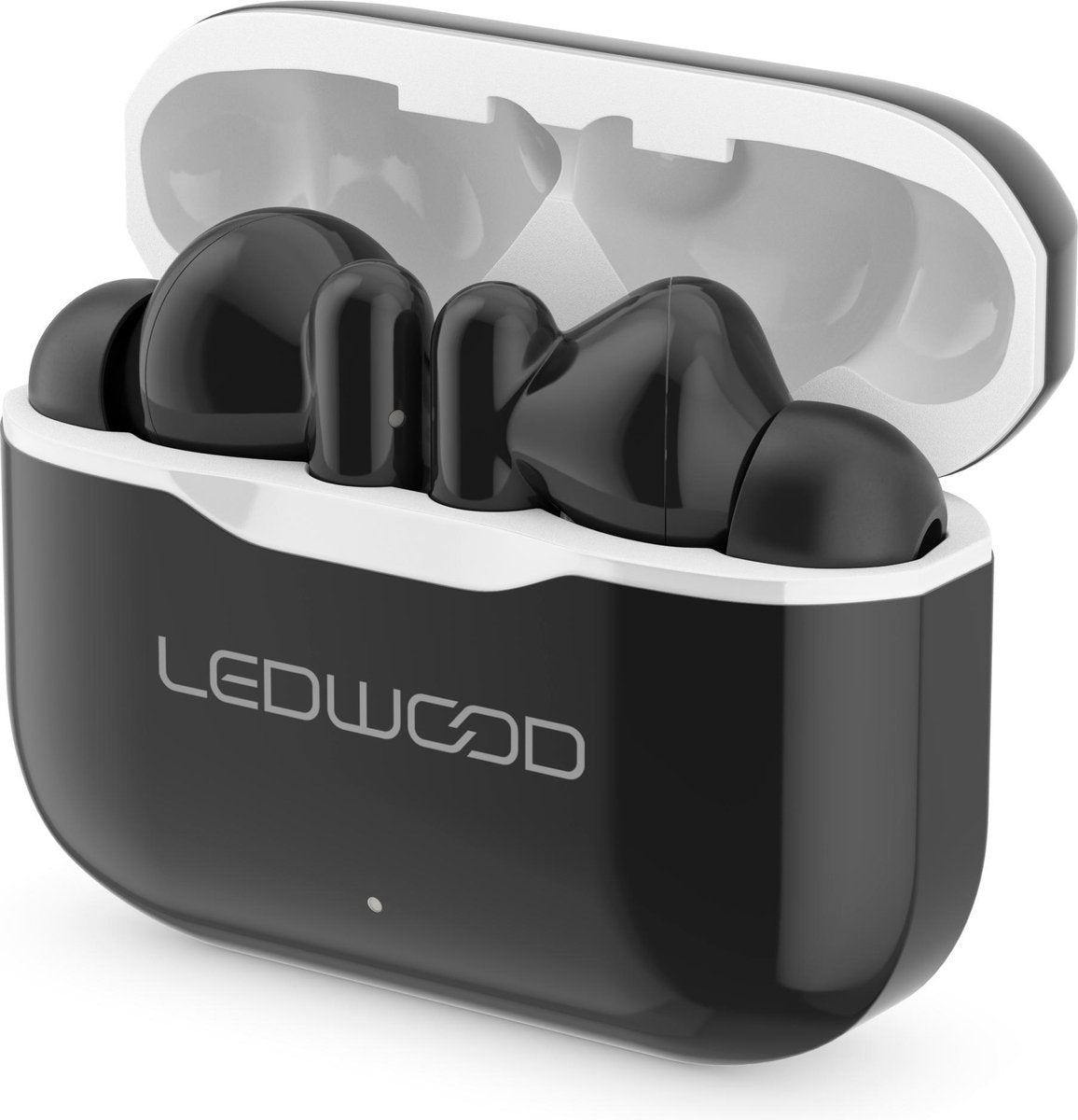 LEDWOOD LD-T06-BLK-WHI CAPELLA TWS earphones met oplaadcase en superbass