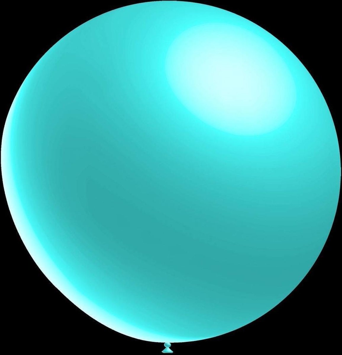 100 stuks - Decoratie ballon metallic licht blauw 28 cm professionele kwaliteit