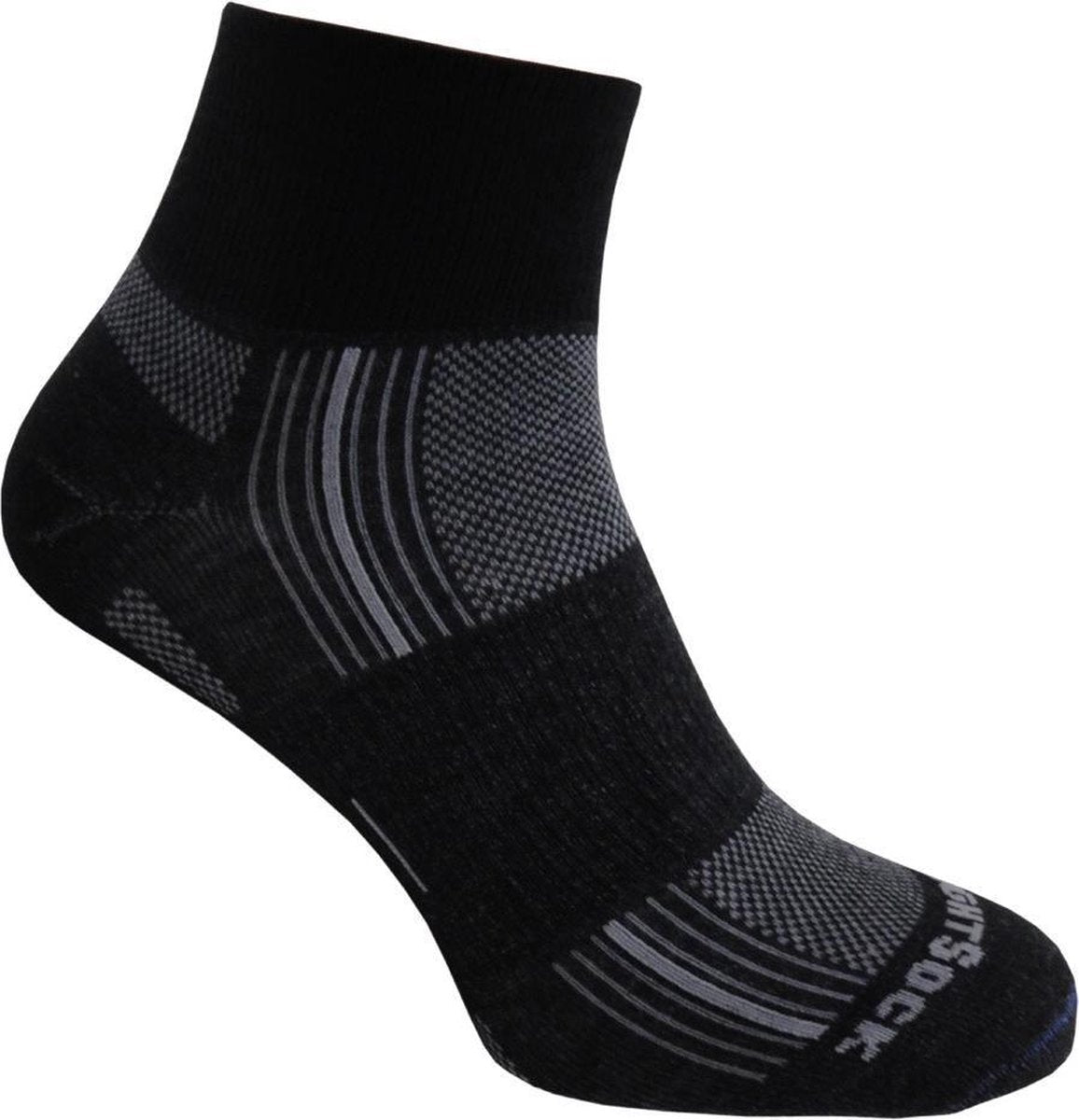 Wrightsock Stride Quarter - Zwart - 37-41