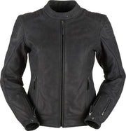 Furygan Debbie Lady Black Leather Motorcycle Jacket M