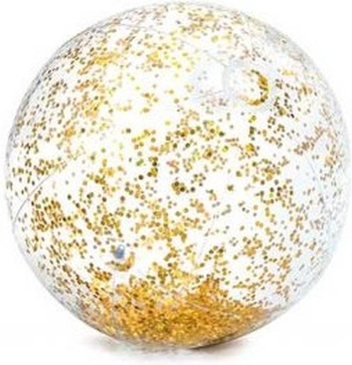 Intex opblaasbare gouden glitter strandbal 51 cm speelgoed - Buitenspeelgoed strandballen - Opblaasballen - Waterspeelgoed