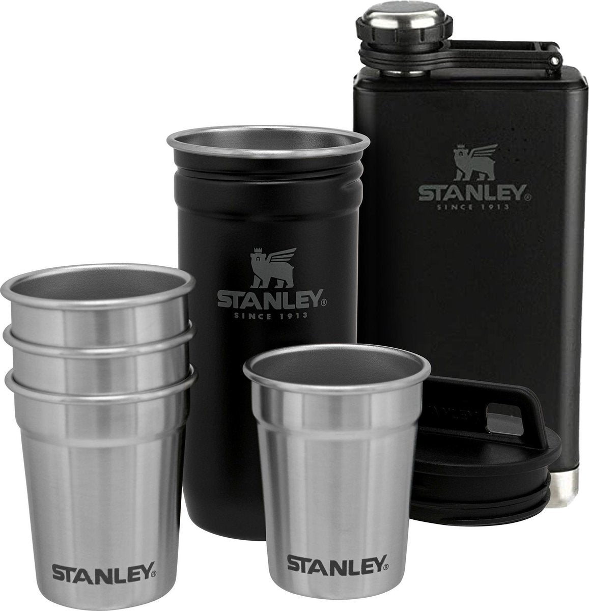 Stanley The Pre-Party Shot Glas + Flask Set - RVS/Mat zwart