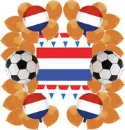 e-Carnavalskleding.nl Nederland voetbal feestpakket Large|Kant en klaar ek feestversieringspakket