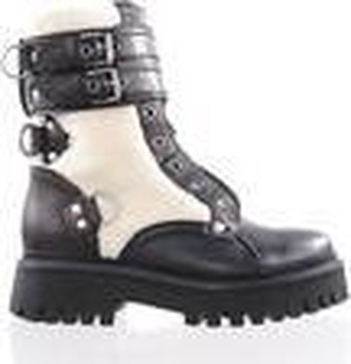 BRONX damesboot - Groovy 47298 - wit/zwart - maat 38
