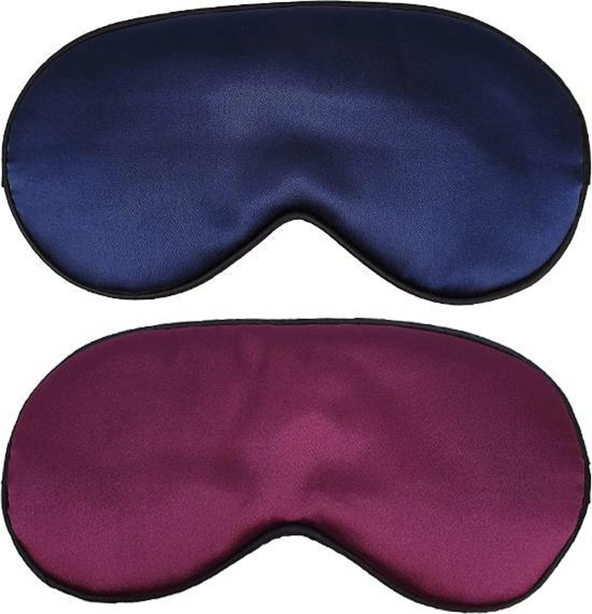 Slaapmaskers Extra Zacht Satijn – 2 Stuks - Blauw & Paars - Thuis - Slaapmasker - Verduisterend - Onderweg - Vliegtuig - Festival - Slaapcomfort - oDaani