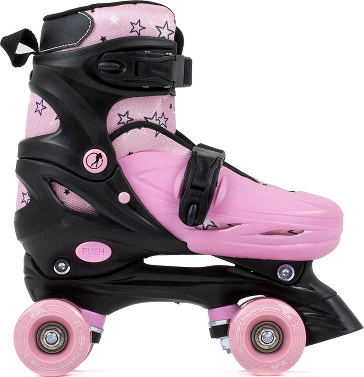 SFR Rolschaatsen - Maat 33-37Volwassenen - roze/zwart