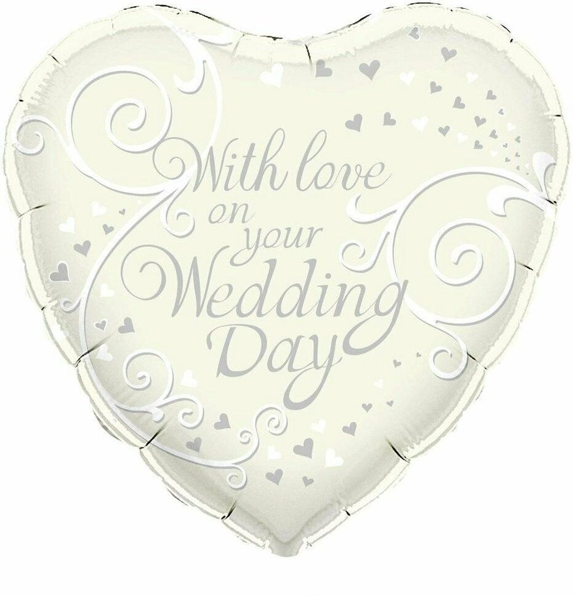Folieballon - Huwelijk - With love weddingday - 45cm - Zonder vulling