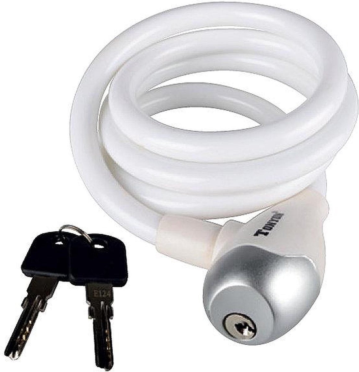 Tonyon - Kabelslot fiets - Wit - 65cm