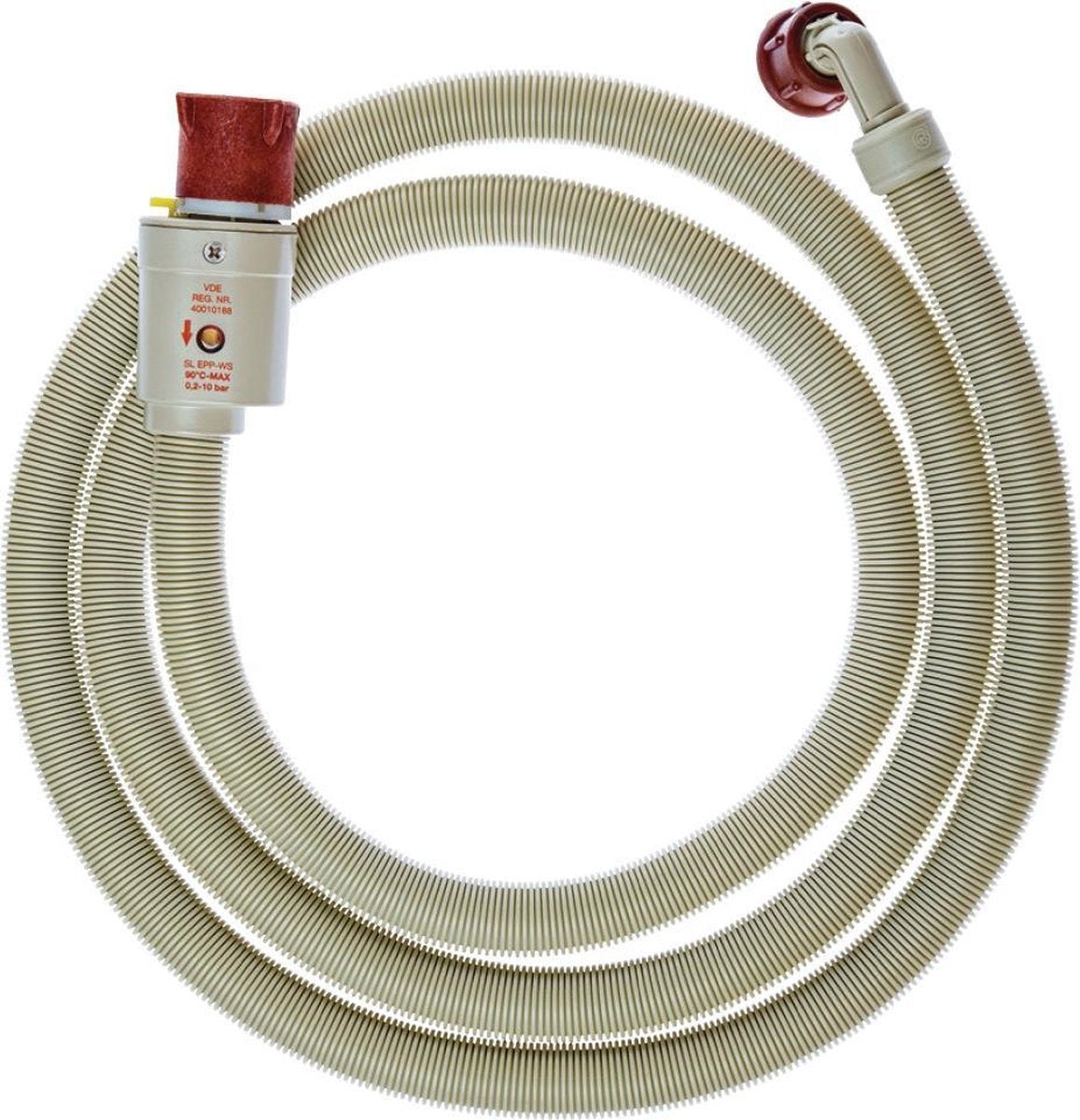 Toevoerslang 3/4'' Recht - 3/4'' Gehoekt 60 bar 90 °C 2.50 m