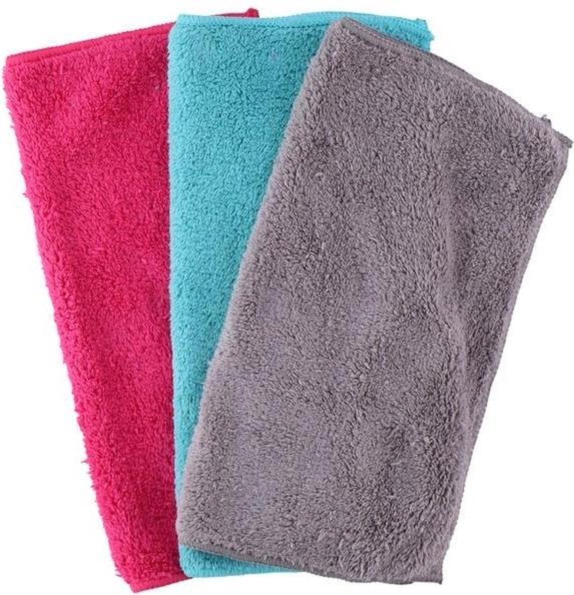 Lifetime Clean Stofdoeken 3 Stuks 29x29cm Roze/blauw/grijs