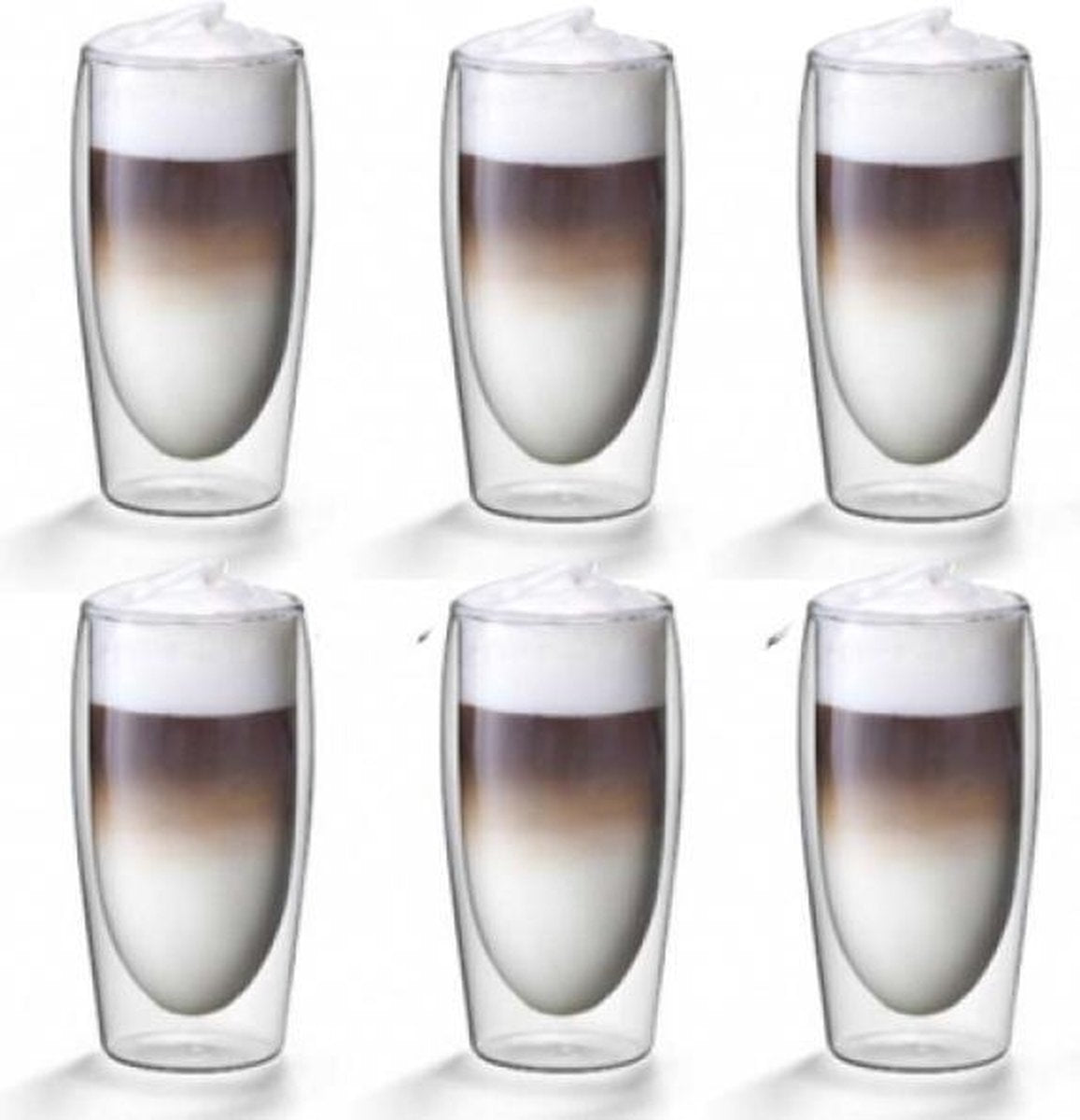 Grote Dubbelwandige Caffe latte glazen 0