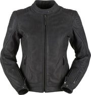 Furygan Debbie Lady Black Leather Motorcycle Jacket L